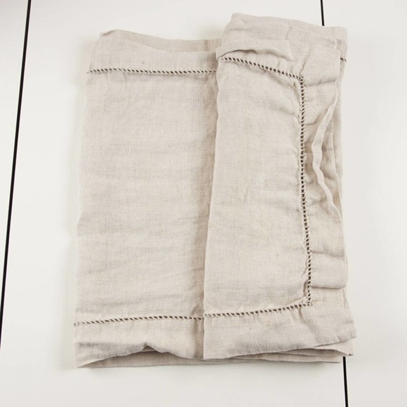 Pottery Barn Dining Pottery Barn 0 Linen Hemstitch Table Runner 16 X 108 Poshmark